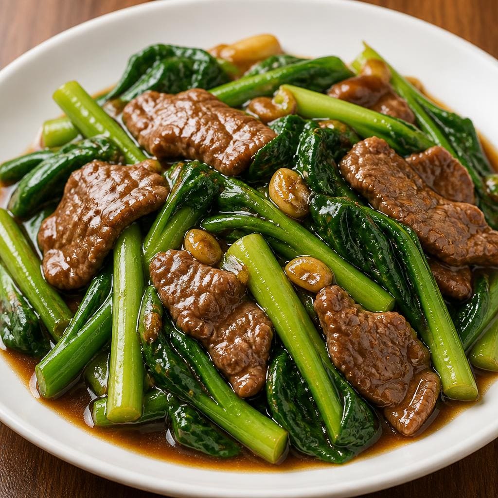 Bakmi Golek Kailan Cah Sapi